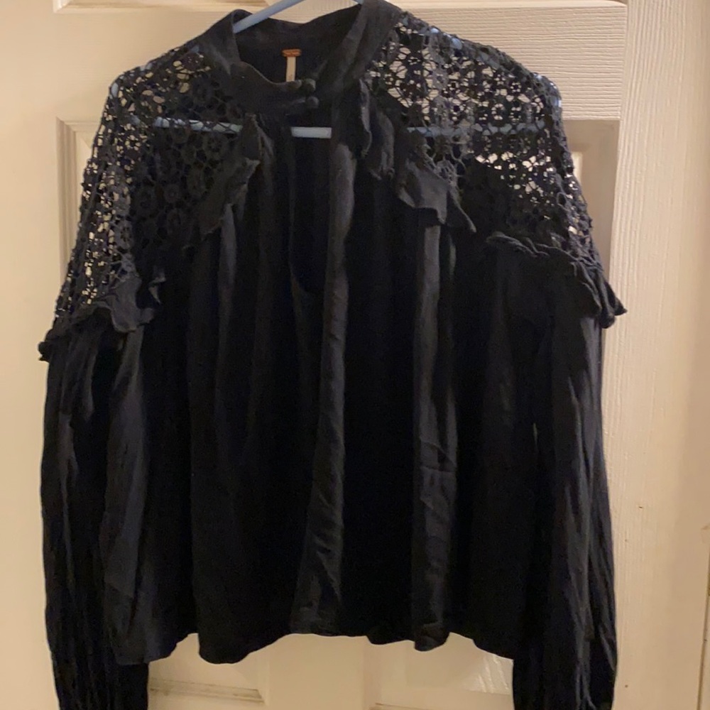 Black long sleeve top